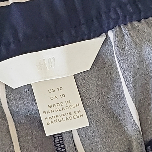 Navy striped summer pant sz 10 H&M - Picture 6 of 7